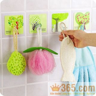 BỘ 4 MÓC TREO ĐỒ DÍNH TƯỜNG CHỊU LỰC
