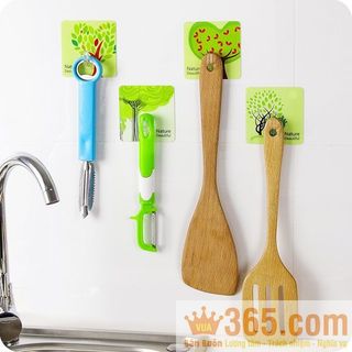 BỘ 4 MÓC TREO ĐỒ DÍNH TƯỜNG CHỊU LỰC