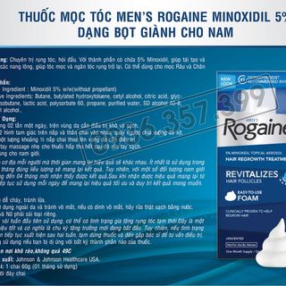 thuốc mọc tóc-râu-chân mày Rogaine minoxidil 5