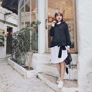 đầm suông phối