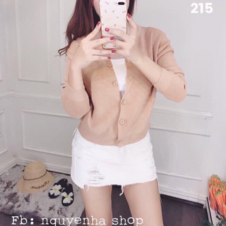 Áo khoác len nút