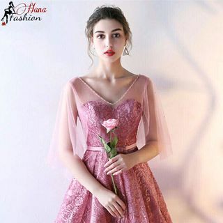 Đầm Xòe Ren Tay Cánh Tiên