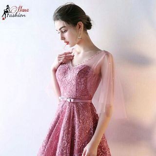Đầm Xòe Ren Tay Cánh Tiên