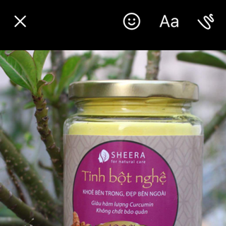 Tinh Bột Nghệ nguyên chất Daklak Sheera Hũ 200 gr