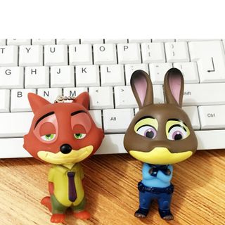 móc khóa đôi bạn cáo và thỏ