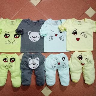 Bộ cotton dài cho bé 5kg - 18kg