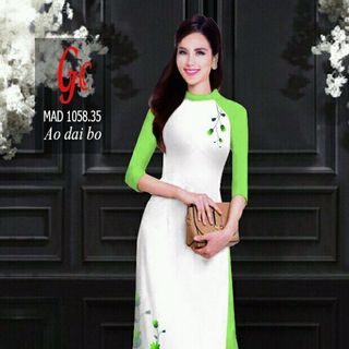 vải áo dài tằm ý in hình 3d