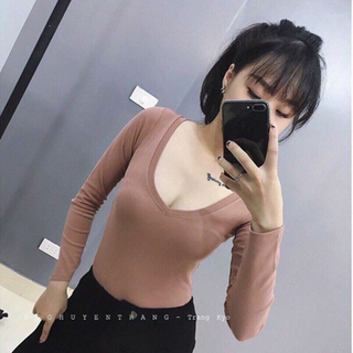 Áo thun nữ cổ tim