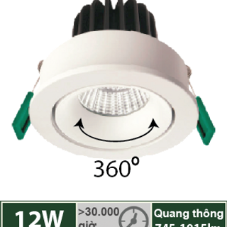 Đèn âm trần 12w mẫu C