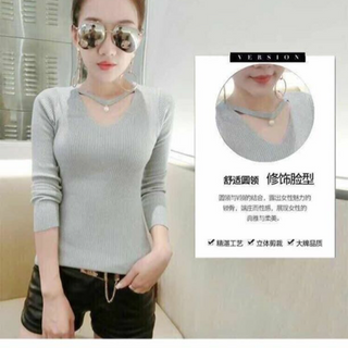 Áo len cổ Chocker QC