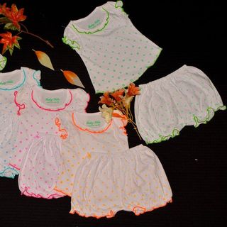 Đồ bộ quần phồng áo phồng trắng rơi