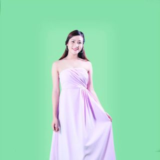 Đầm Maxi Cúp Ngực Xếp Ly