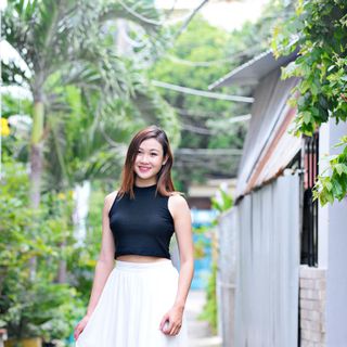 Set Áo Croptop Chân Váy Maxi Xẻ Tà
