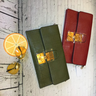 Ví cầm tay Clutch Da vân chìm Diok cực sang cực chất
