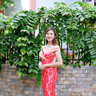 Đầm Maxi Phối Lưới