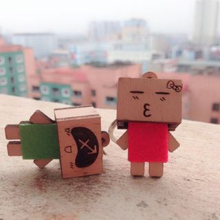 Móc khóa gỗ Danbo