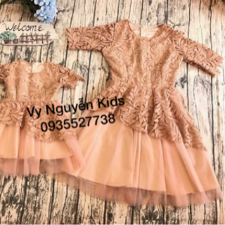 Set ren cotton mẹ bé siêu đẹp