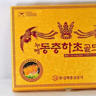Đông trùng hạ thảo hộp gỗ vàng 60 gói Korea