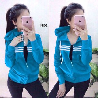 Áo khoát nỉ 3 sọc ngang