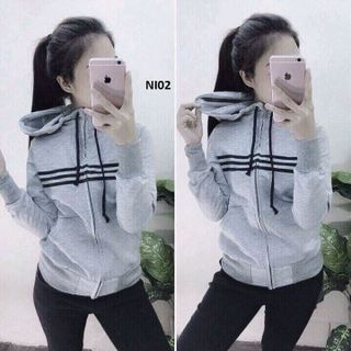 Áo khoát nỉ 3 sọc ngang