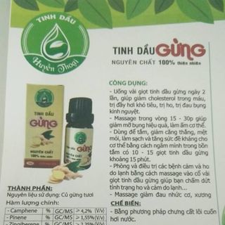 Tinh dầu Gừng - 100 tự nhiên