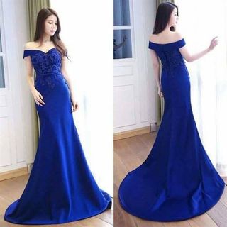 Đầm maxi đuôi cá đắp ren