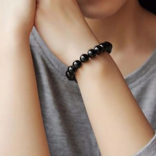 Vòng tay nam đá thạch anh đen phong thủy 10ly PT6868