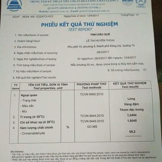 Tinh dầu Quế - 100 tự nhiên
