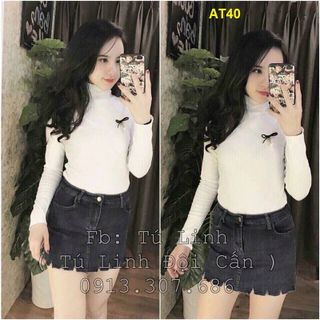 áo thun gân nữ kèm phụ kiện