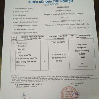 Tinh dầu Cam - 100 Tự nhiên