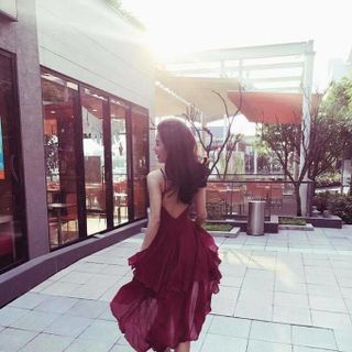 Đầm maxi mulet hai tầng