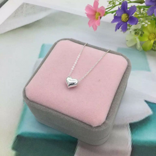 dây chuyền tim phồng bạc ta và bạc ta si vàng nhận khắc laze theo yêu cầu