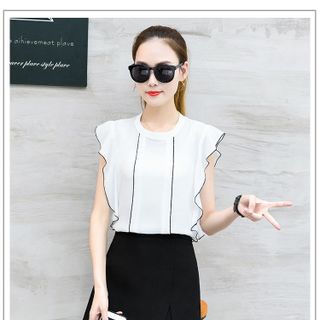 Áo kiểu viền tay cánh tiên