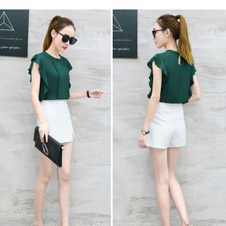 Áo kiểu viền tay cánh tiên