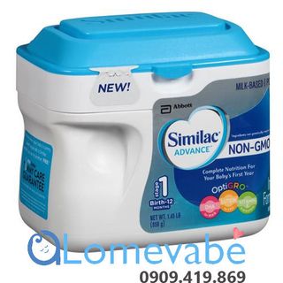 SỮA BỘT SIMILAC ADVANCE NON GMO DÀNH CHO BÉ TỪ 0-12 THÁNG CỦA MỸ