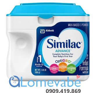 SỮA BỘT SIMILAC ADVANCE NON GMO DÀNH CHO BÉ TỪ 0-12 THÁNG CỦA MỸ
