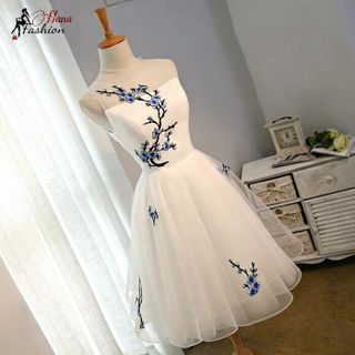Đầm Xòe Dự Tiệc Đính Hoa
