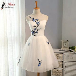 Đầm Xòe Dự Tiệc Đính Hoa