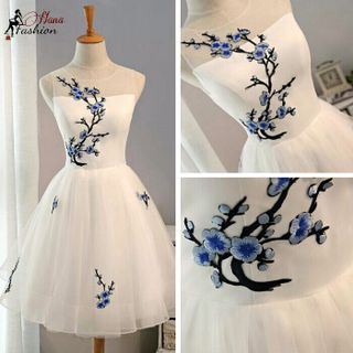 Đầm Xòe Dự Tiệc Đính Hoa