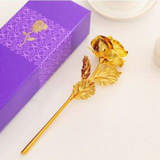 hoa hồng mạ vàng 24k