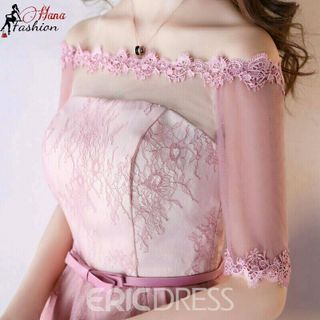 Đầm Xòe Bẹt Vai Tay Lỡ
