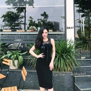 Đầm cát hàn phối lưới phía sau có dây kéo