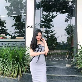Đầm cát hàn phối lưới phía sau có dây kéo