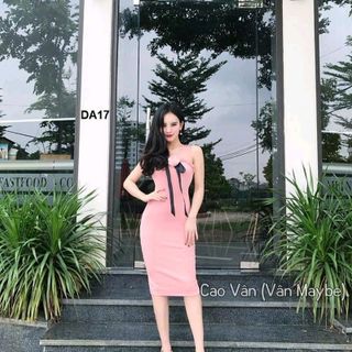 Đầm cát hàn phối lưới phía sau có dây kéo