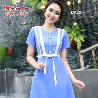 Đầm kim tuyến phối nơ dây kéo lưng