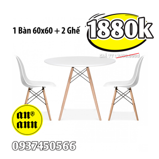 Bàn eames 60x60cm