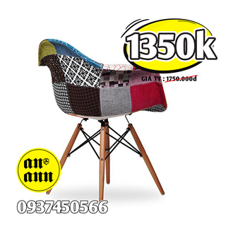 GHẾ EAMES CÓ TAY BỌC THỔ CẨM