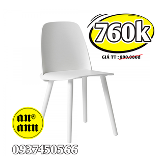 Ghế NHỰA CHÂN GỖ SƠN - Nerd Chair Muuto