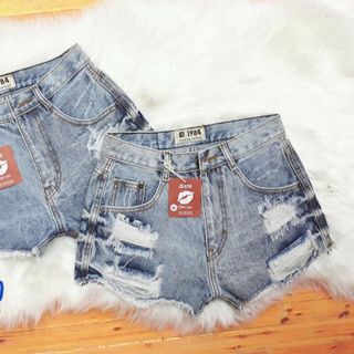 QUẦN SHORT JEAN NỬ TÚI ĐÍNH ĐÁ