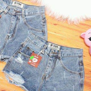 QUẦN SHORT JEAN NỬ TÚI ĐÍNH ĐÁ